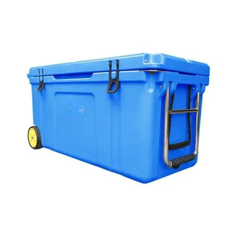 Eco-Friendly Ice Cooler Box for Frozen Fish 120L Hot Sales Versatile Portable Insulated Storage Box with Handles