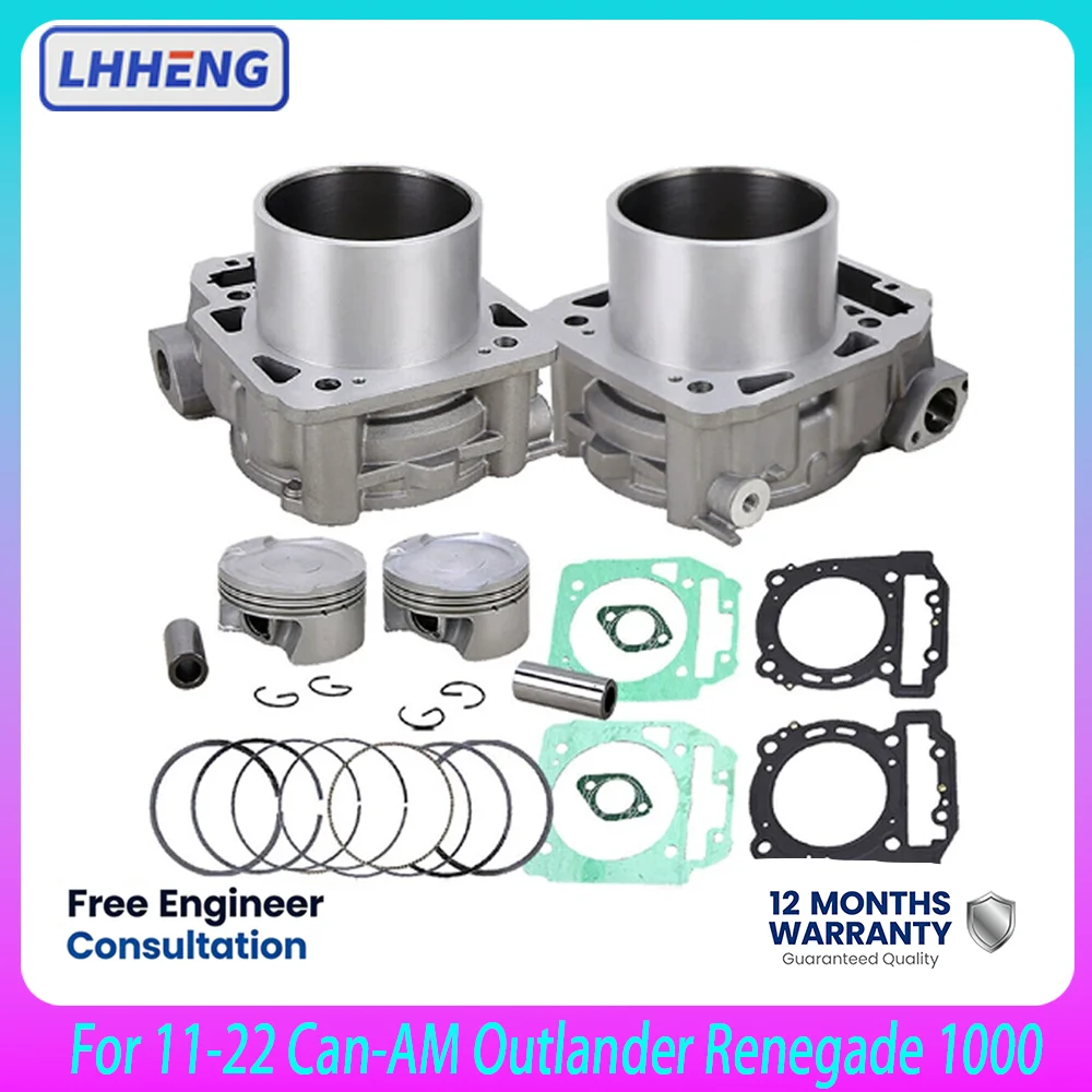 Complete Top End Cylinder Piston Kit STD Bore For Can-Am BRP Outlander 1000 Commander Max 800 Rotax V-Twin ATV UTV Fit 2011–2024