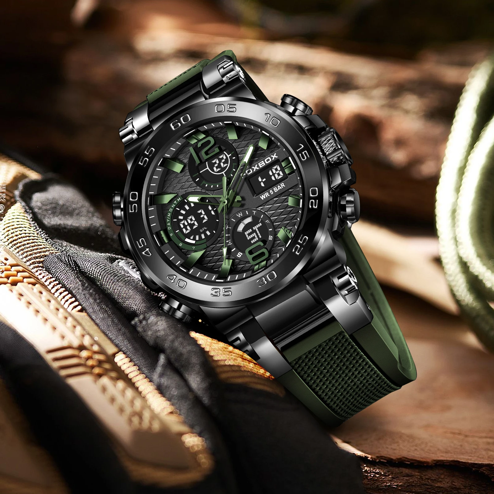 

LIGE Digital Men Military Watch 50m Waterproof Wristwatch LED Quartz Clock Sports Watch Male Big Watches Men Relogios Masculino