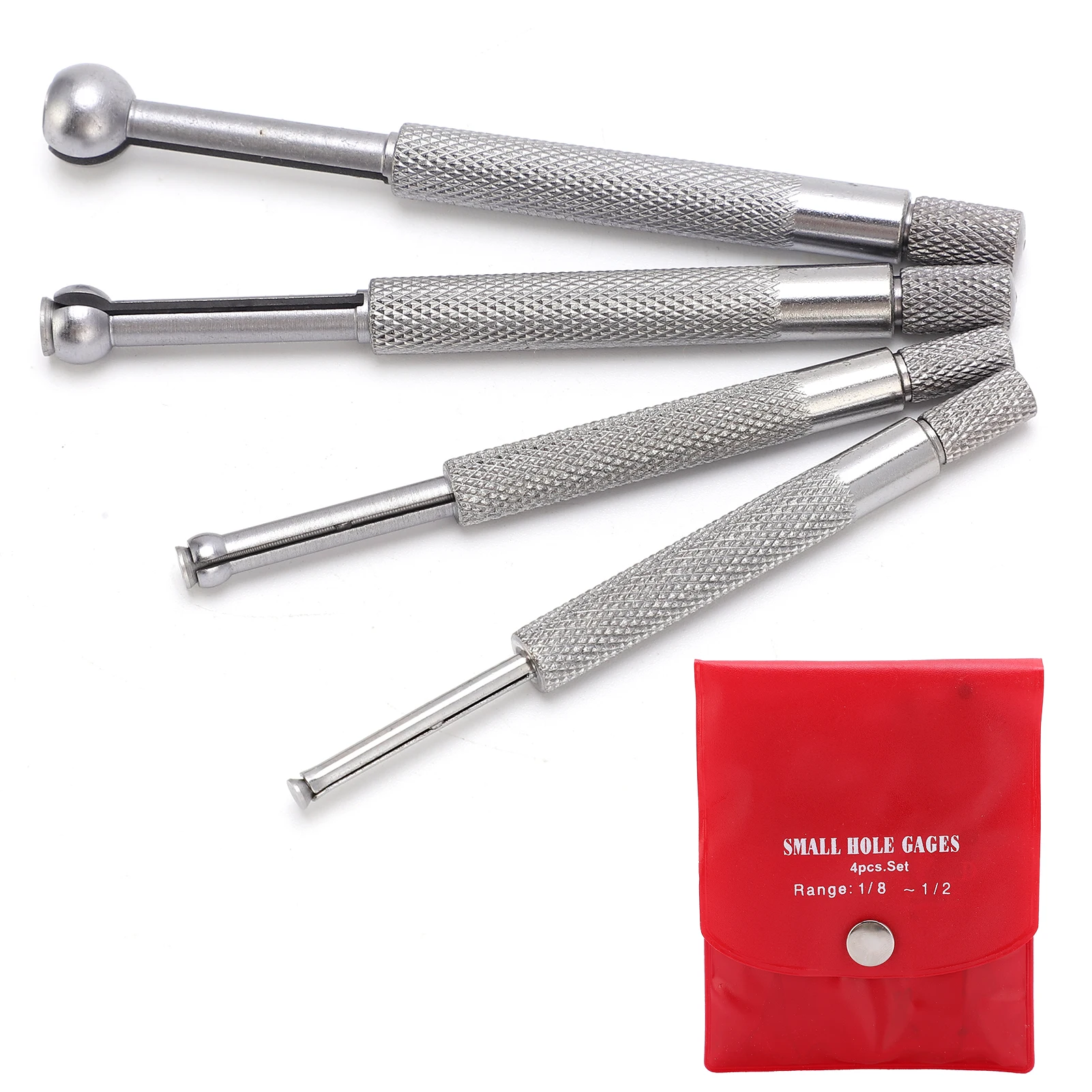 4Pcs Telescopic Gauge Full Ball Gauge Bore Gauge Set 3‑13mm for Measuring Hole Slit