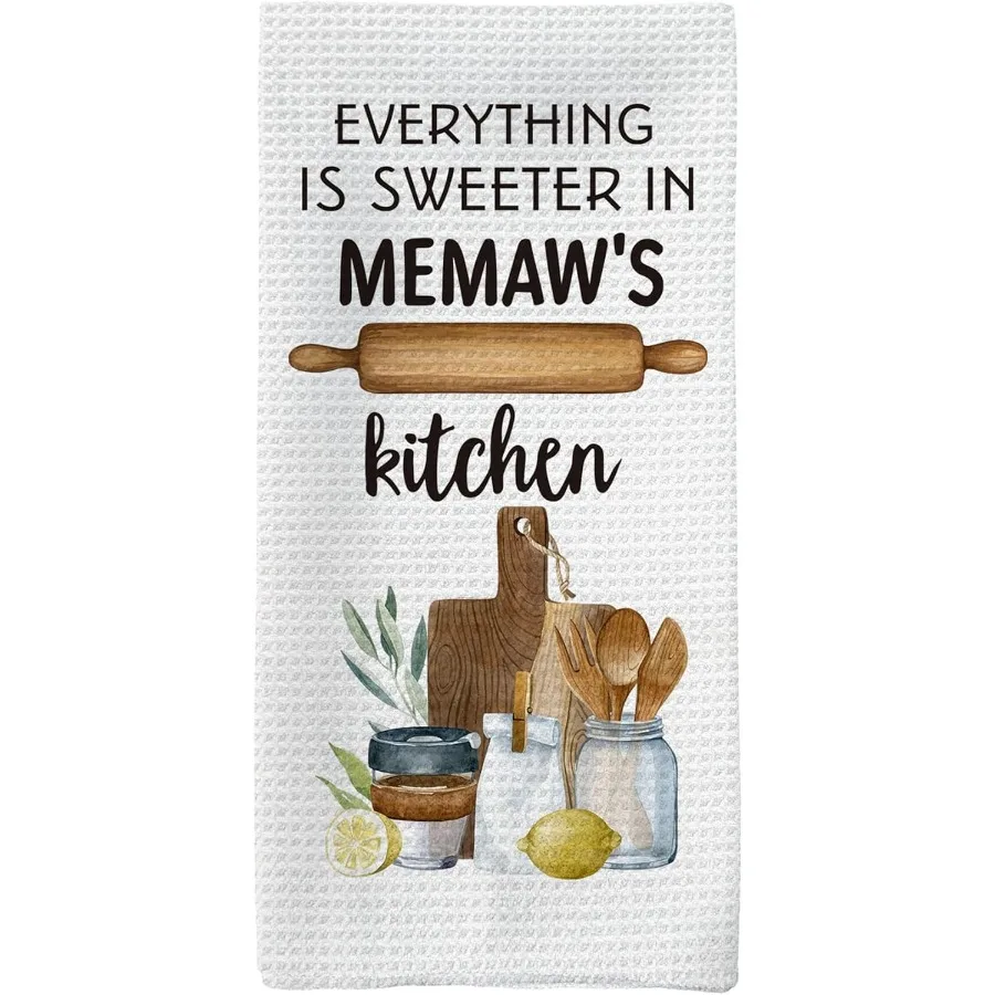 

Кухонные полотенца Memaw Подарки для мамы Подарки для бабушки Полотенца для рук Memaw Babcia Рождественские полотенца для посуды Чайные полотенца для кухни Babcia