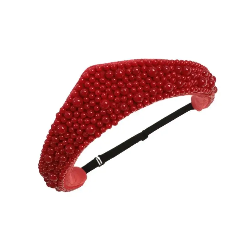 

A52E Stylish Baroque Artificial Pearls Hairband For Women Various Occasion Crowns Headwear For Evening DressAnd Special Event