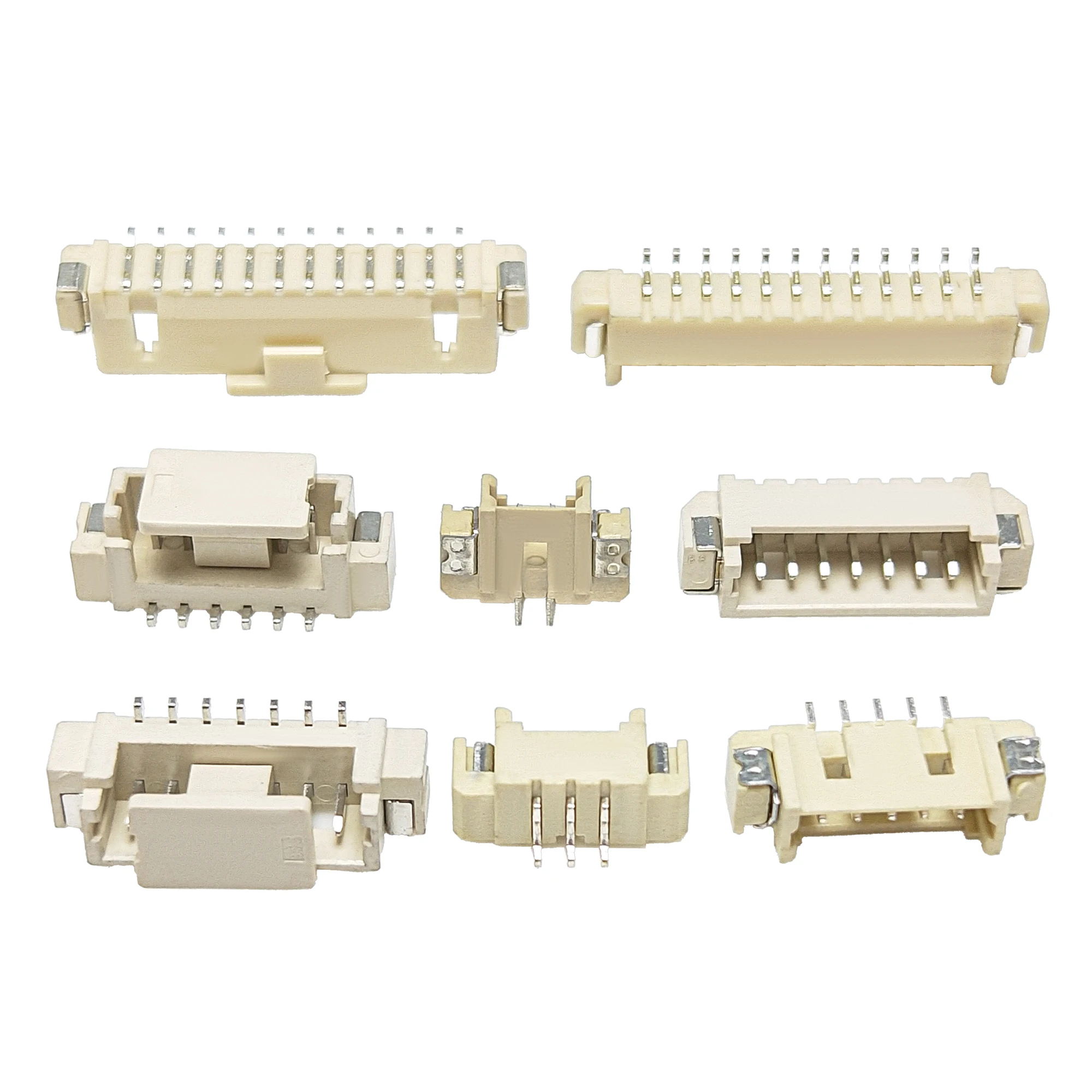 1.25mm Pitch 2-16P Vertical/Horizontal SMD Connector, Wire to Board Terminal Plug Female Socket, High Temperature Resistant Reel
