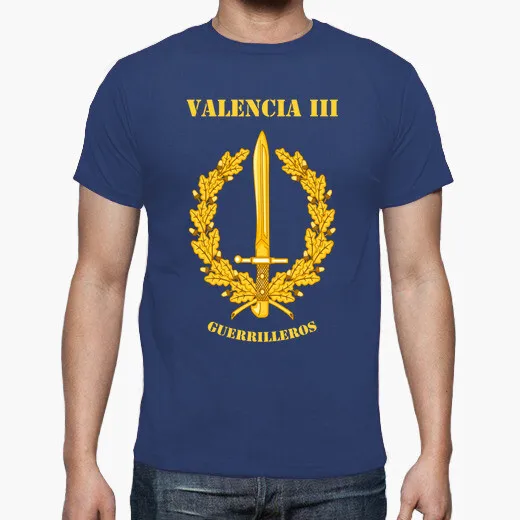 Spanish Legion GOE 3 Valencia Guerrilleros Emblem T-Shirt. Summer Cotton O-neck Men\'s Short Sleeve T-Shirt New S-3XL