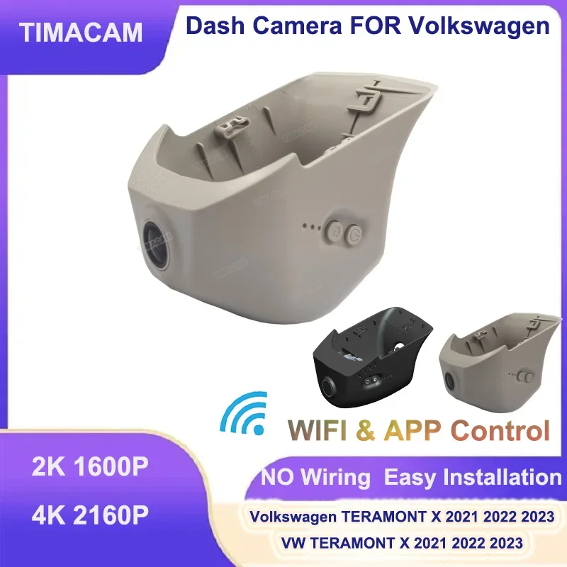 2K 4K 2160P Dash Camera for Volkswagen VW TERAMONT X 2021 2022 2023 24H Car DVR Video Recorder for 2021 2022 2023 VW TERAMONT X