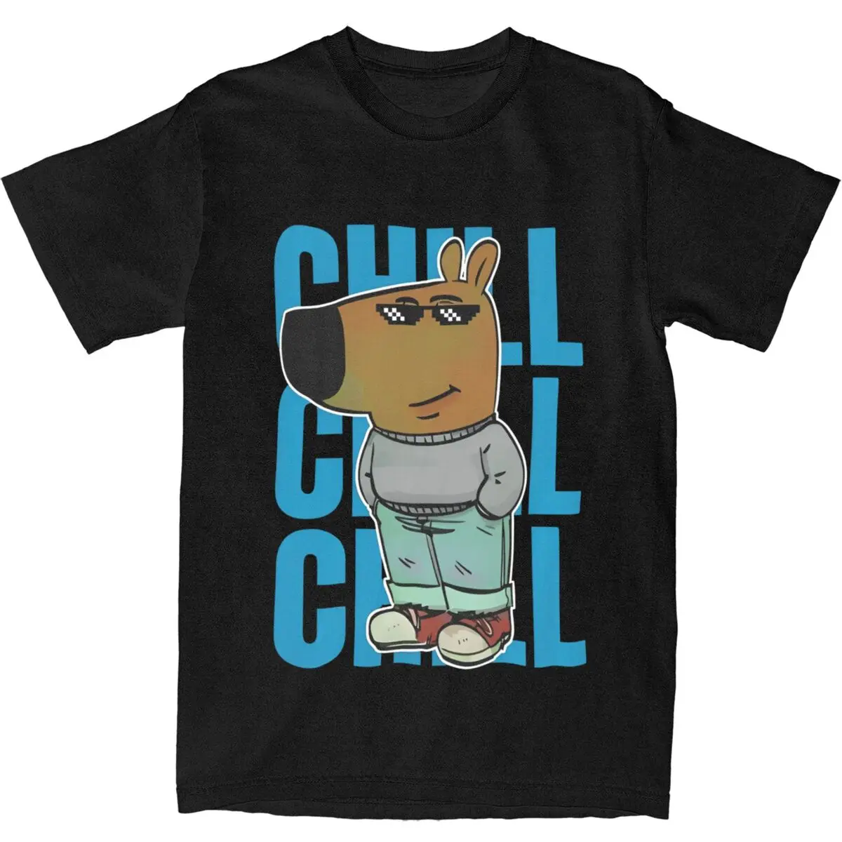

Man T Shirt CHILL GUY Chill Chill Chill T Shirts Hipster Summer Tee Shirt Vintage Print Cotton Clothes Gift Idea