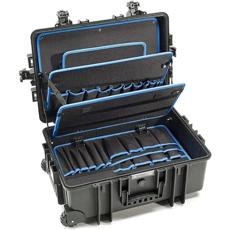 B&W International Jumbo 6700 Outdoor Tool Case with Pocket Tool Boards, Black