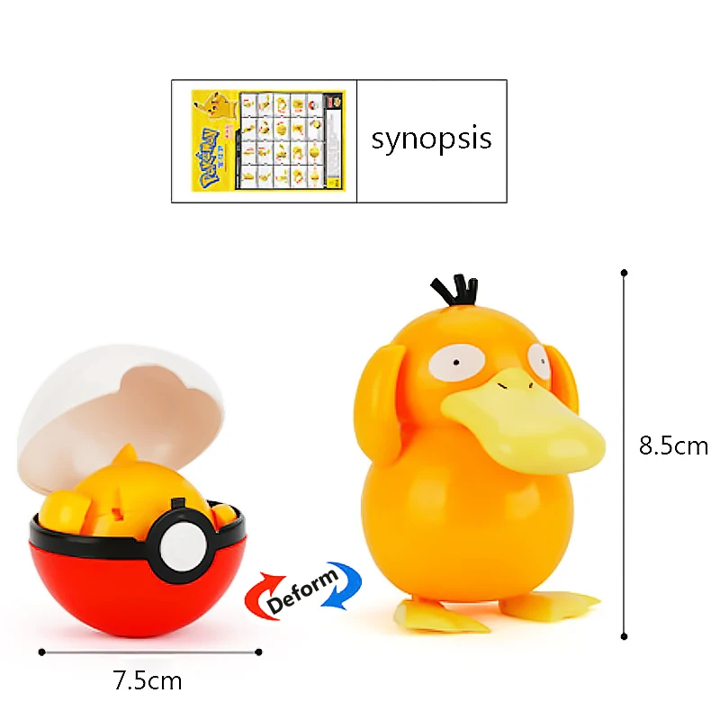 Hoge kwaliteit Pokemon bal vervorming speelgoed Pikachu Mewtwo Gyarados Pocket Monster Pokeball Pokemon Action Figure kinderen speelgoed Gif