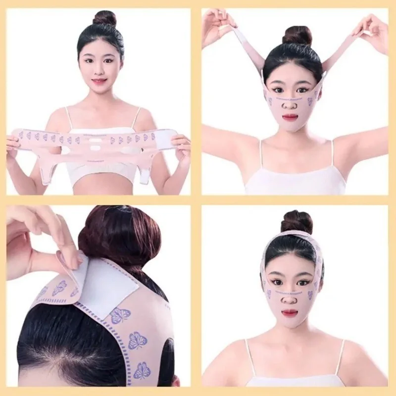 Nuevo vendaje elástico adelgazante para la cara, moldeador de cara en V para mujer, cinturón para levantar mejillas y barbilla, correa antiarrugas para el cuidado de la piel, artefacto