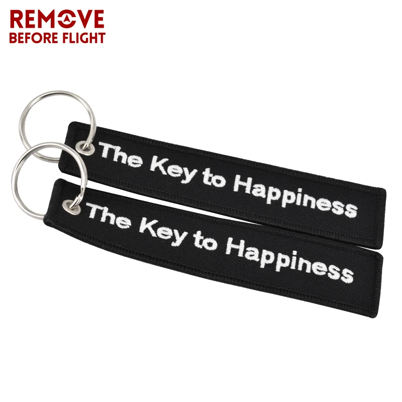 5PCS Car Keychain Motorcycles The Key to Happiness Key Fobs Key Ring Remove Before Flight Tag For Men Black Cool Accessories