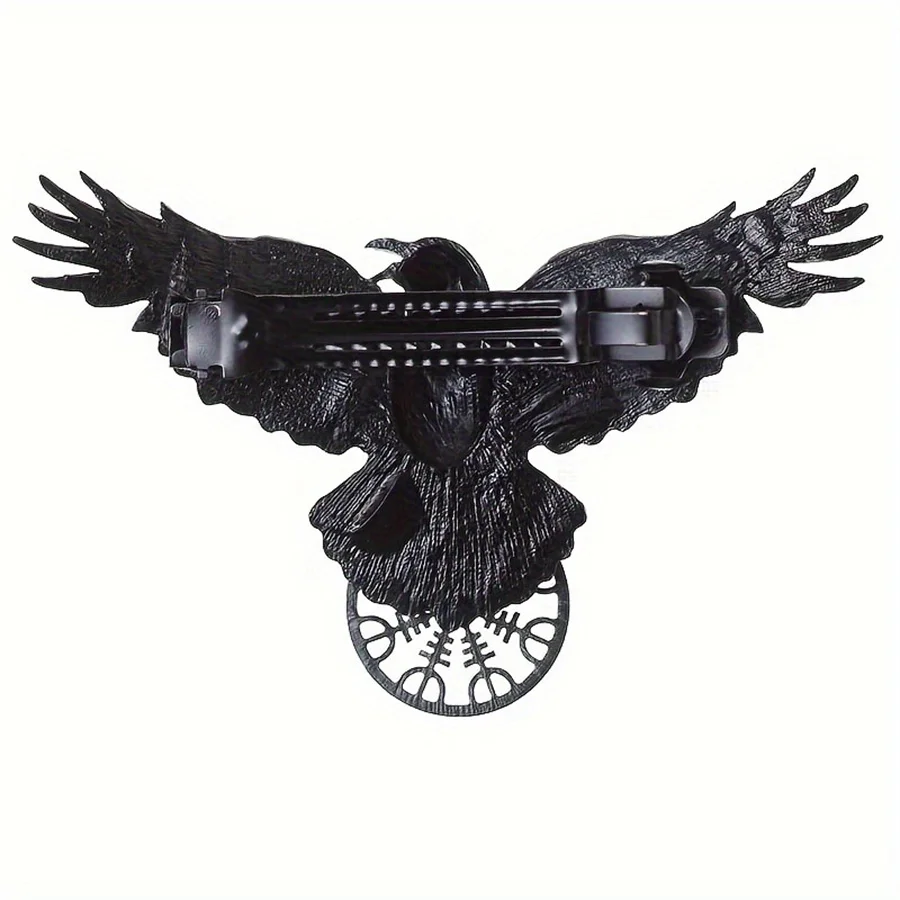 New fashion personality Black Oversized Crow Hair Clip Accessories For Women Vintage Goth Punk Raven Wing Hairpin Jewelry