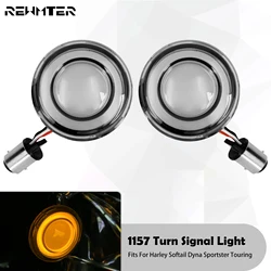 Motorcycle Turn Signal 1157 Bullet Style LED Indicator Amber Light Red Running Lamp For Harley Sportster Touring Dyna Softail