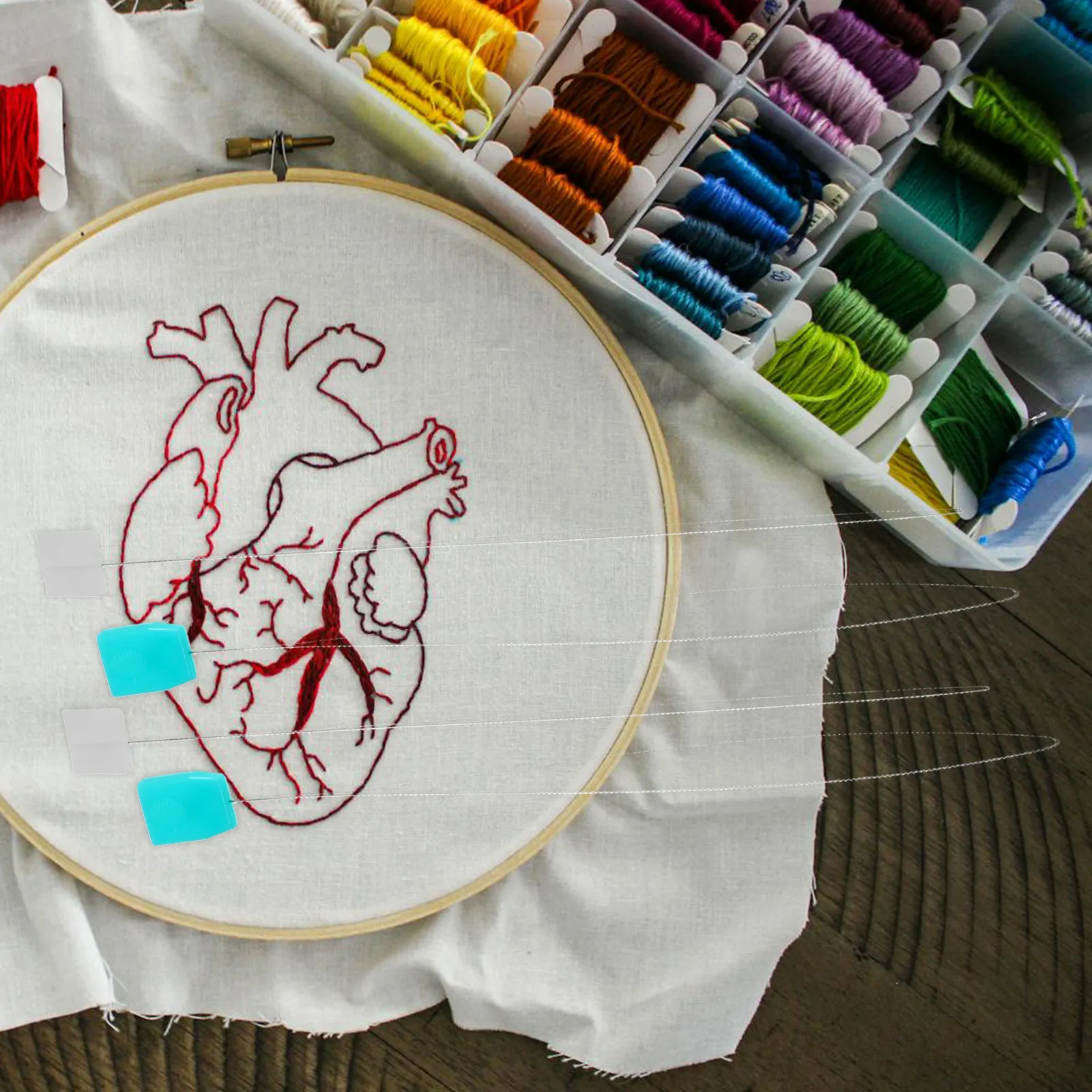 

20Pcs Sturdy Long Needle Threader Embroidery Threader for Hand Sewing Cross Stitch DIY Crafting Threading Device Sewing Needle