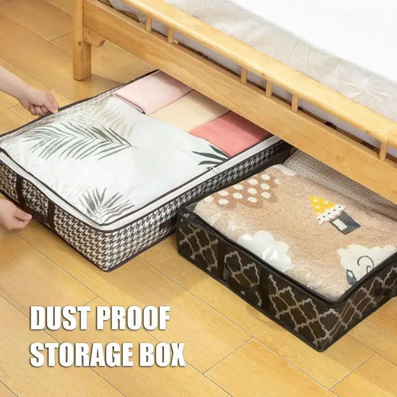 Under Bed Storage Containers Fabric Under Bed Clothes Quilt Organizing Container Dust-proof Drawer-style Storage Box