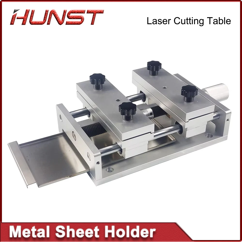 HUNST Clamping Table For Laser Marking Cutting And Engraving Machine Gold And Silver Metal Clamping Table With Small Drawer