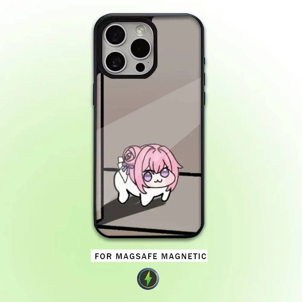 Jogo bonito engraçado nikke doro caso de telefone para iphone17,16,15,14,13,12,11 plus, pro max magnético para carregamento sem fio magsafe