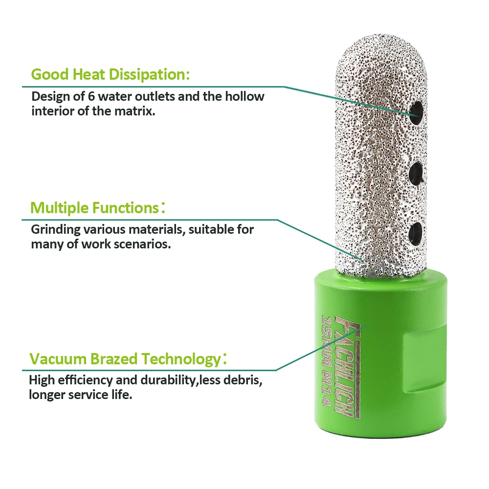 Imagem -06 - Fachlich-diamond Milling Bits Grinder Granito Finger Bits Polishing Hole Saw Telha Cerâmica Alvenaria Mármore 10 mm 15 mm 20 mm 25 mm 30 mm 35 Milímetros 1pc