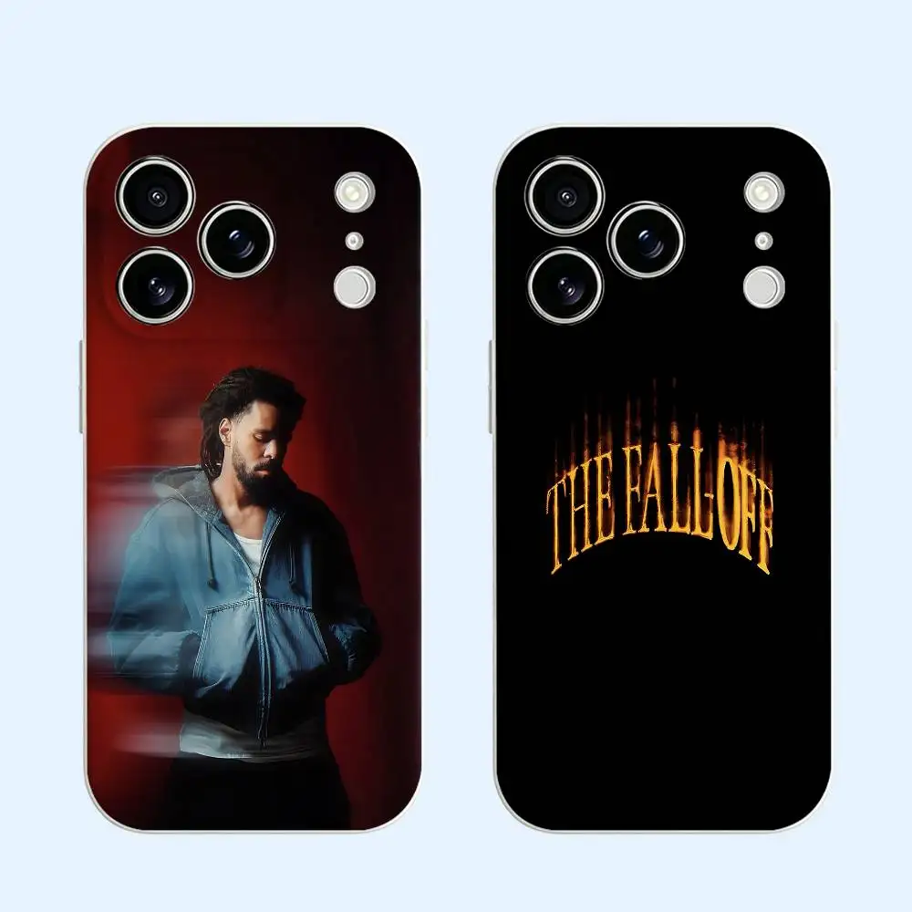 J C-Cole The Fall Off Black Soft TPU Phone Case For iPhone 17 16 15 14 13 12 11 Pro Max Mini Plus E Shell Printed