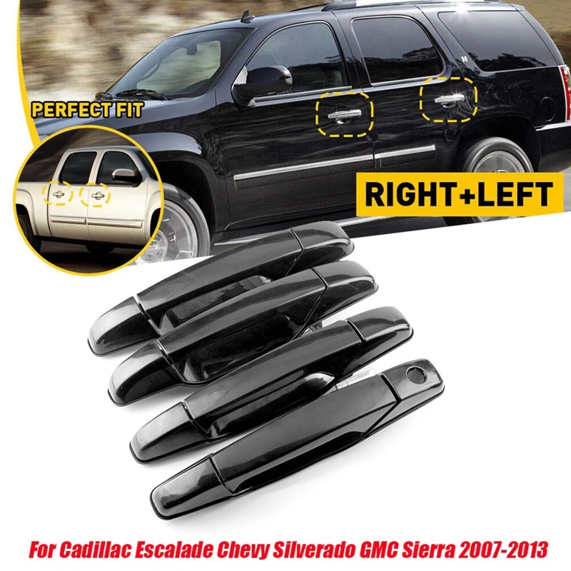 

4PCS Outer Door Handle 25960525 22738721 for Cadillac Escalade Chevy Silverado GMC Sierra 2007-2013 15868464 15915149