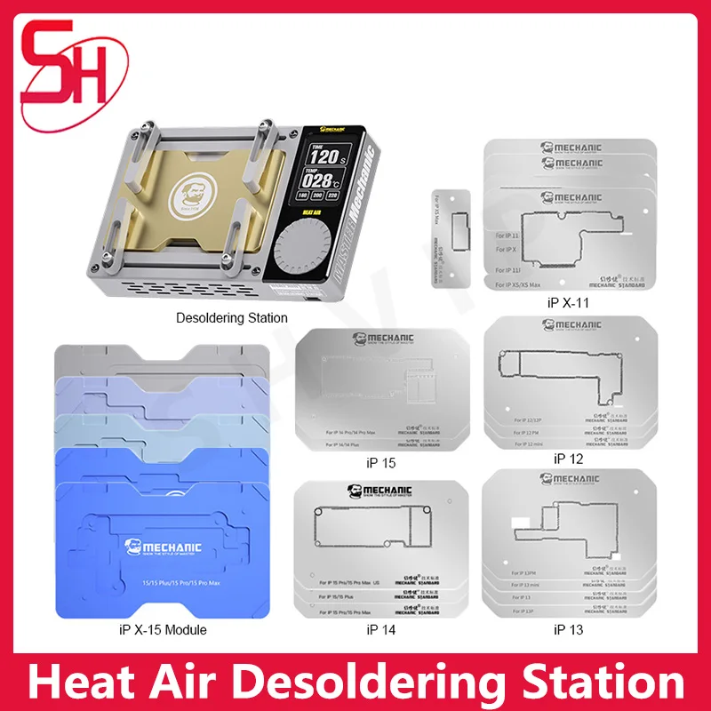 MECHANIC Heat Air Desoldering Station BGA For IPhone X-15PM Motherboard  Board IC Chip Degumming Desoldering Repair Tools Kit