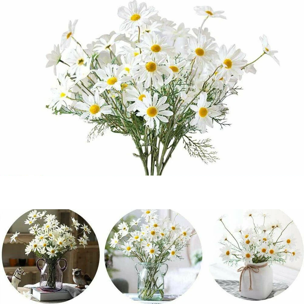 5 Head Daisy Artificial Flowers 52cm Silk Flowers Bouquet Wedding Party DIY Decoration Home Garden Decor Fake Flower