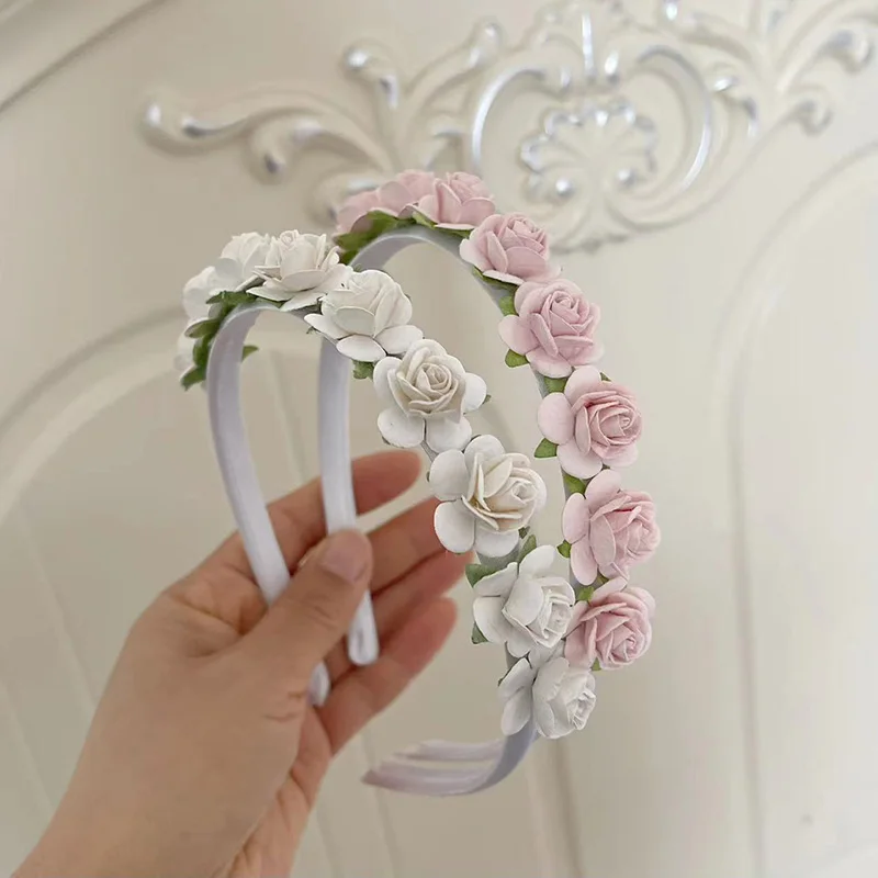 White Dusty Pink Girl Headband  Alice band Headband