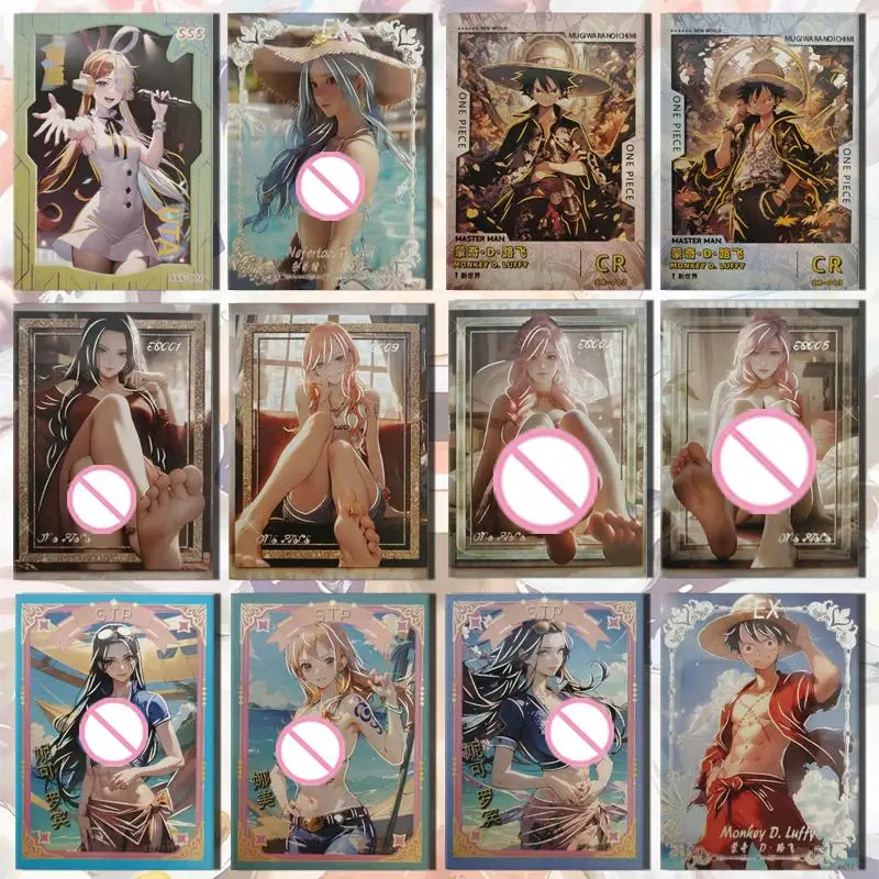 

Цельный STP EX card Monkey D. Luffy Nami Boa Hancock Nefertari D Vivi Uta Коллекция игрушек для мальчиков на день рождения рождественские подарки