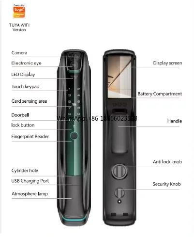 

Full Automatic Smart Fingerprint Door Lock with Surveillance Camera