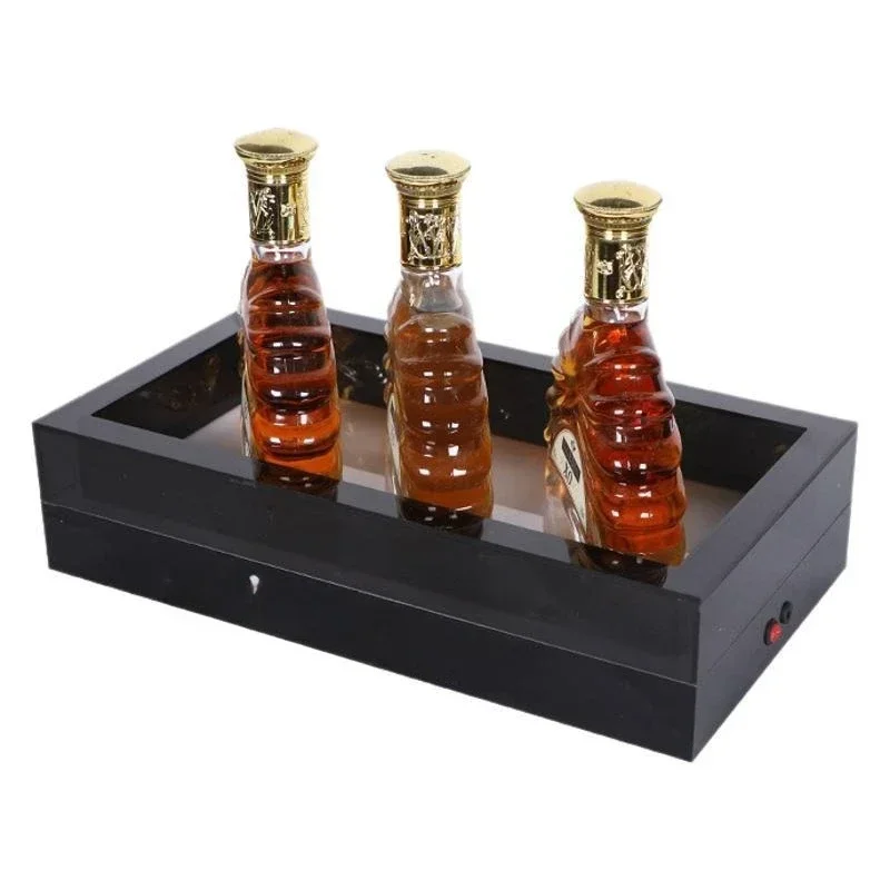 Bar KTV Luminous Rectangle Smoke Grey Acrylic Foreign Wine Champagne WHold Out Wine Props  Seat Rack
