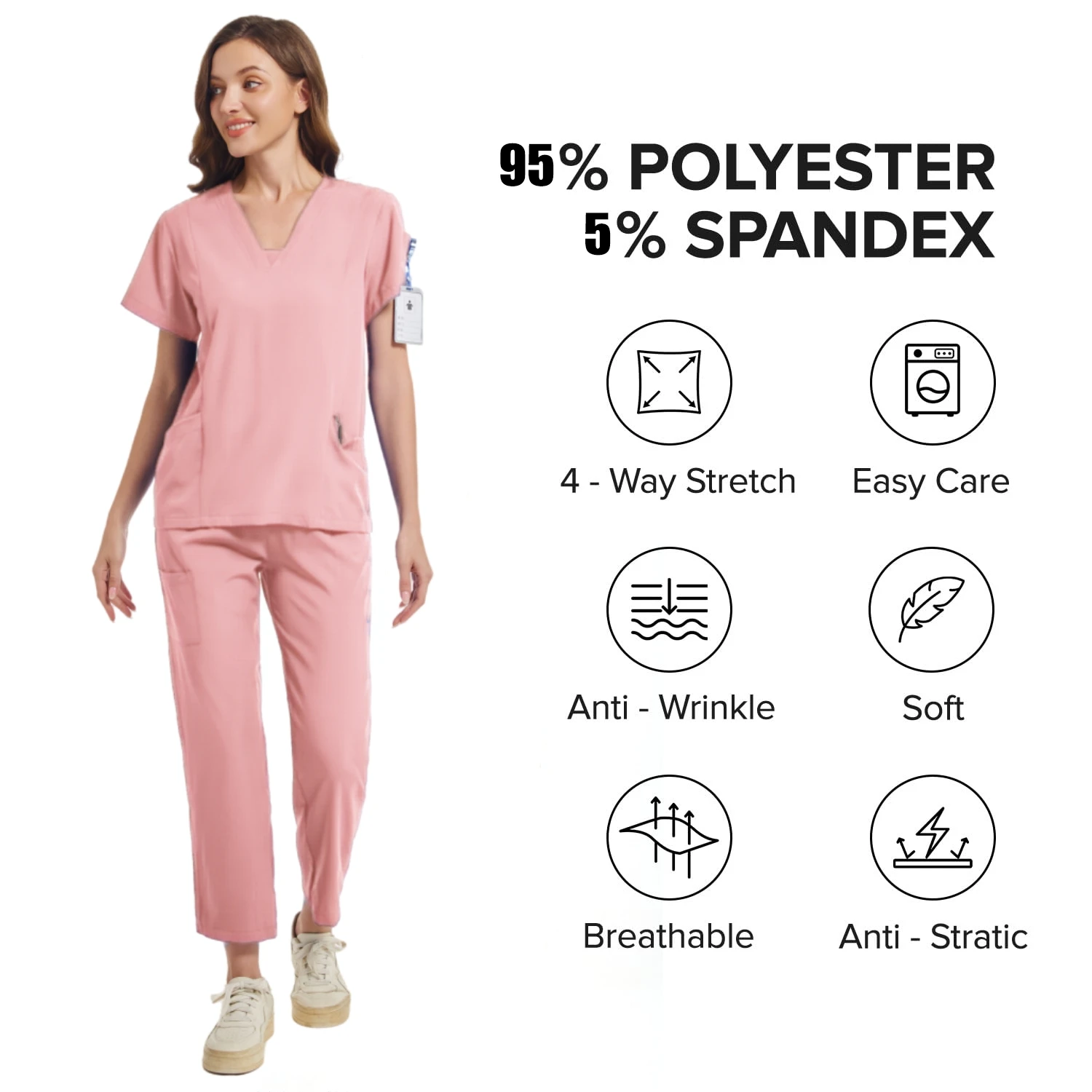 Slim Fitting Medical Uniforms for Medical Laboratory Nursing Spa Salon Uniform for Womens Clothing To Work in House Cleaning