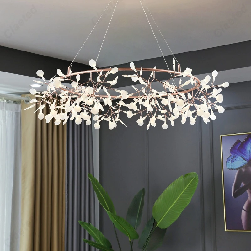 

European Modern Minimalist LED Chandelier Dining Room Living Room Bedroom Decorative Lighting