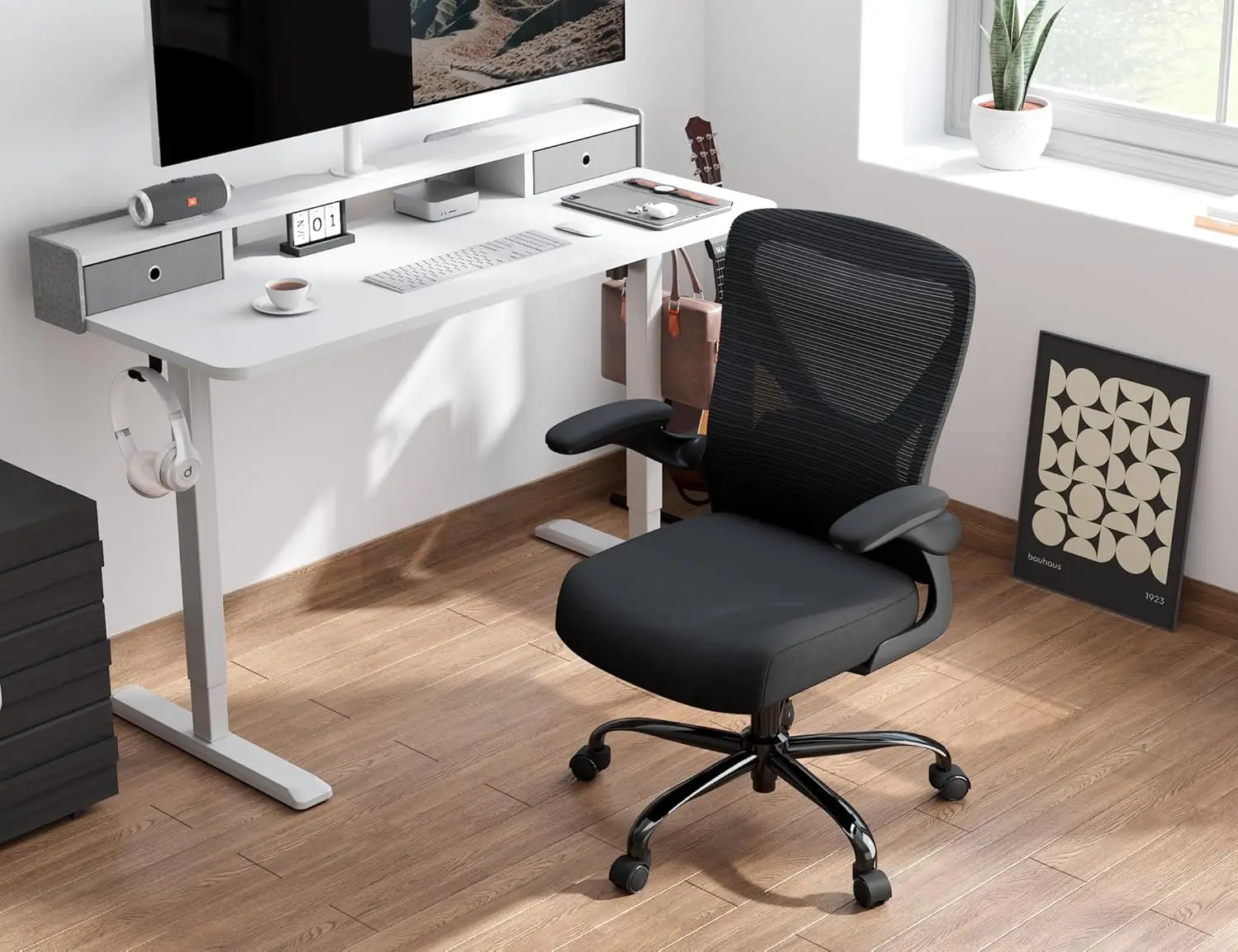 Ergonomic Office Chair with Adjustable Lumbar Support - Mesh Computer Desk Chair for Home Office and Gaming