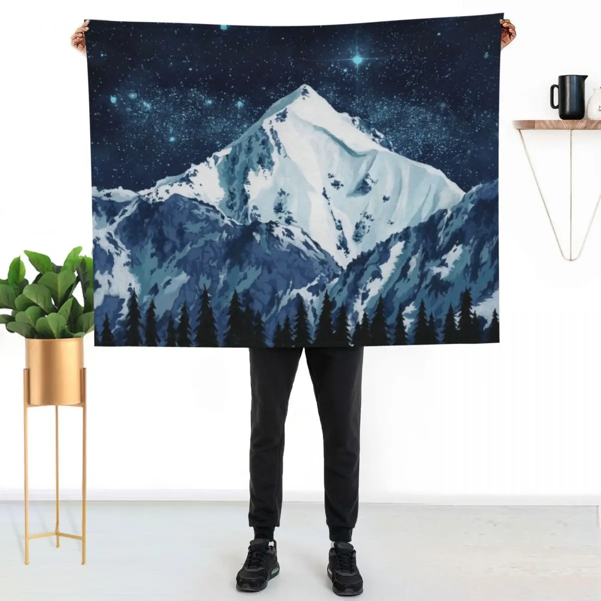 

Alaska Night Sky 1 Throw Blanket Durable Warm Blanket for Daily Home Use