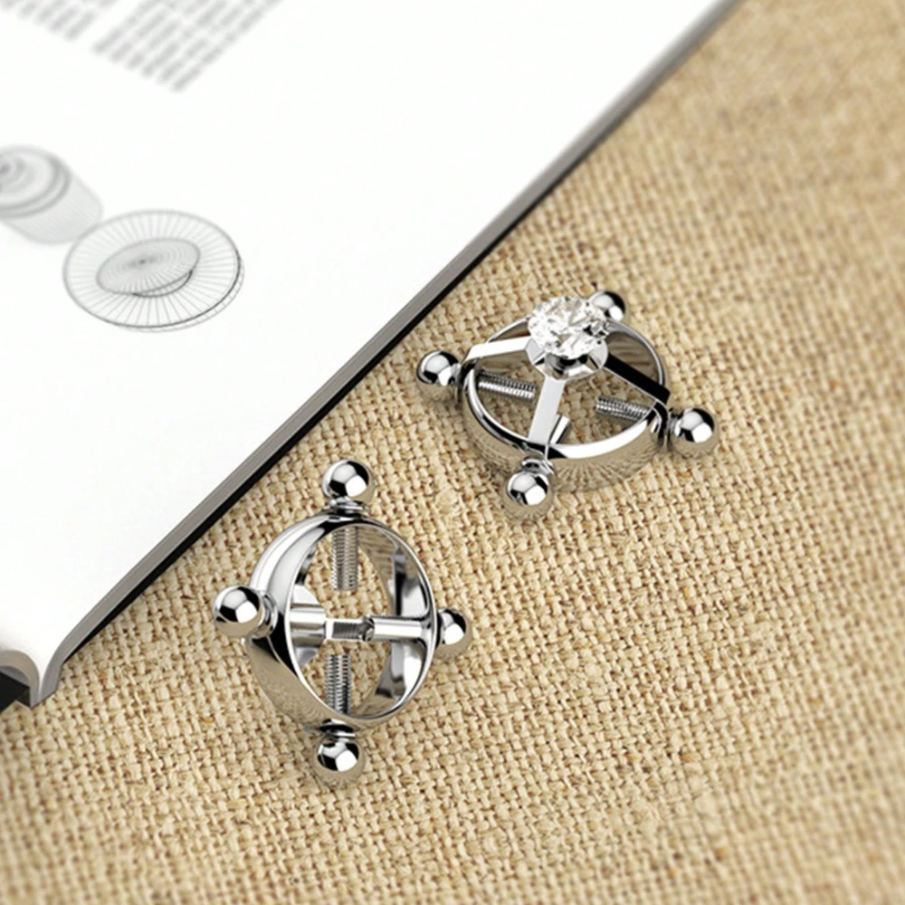 Women Stainless Steel Breast Ring Nipple Clamp Clip with Jewelry Fetish Fake Nipple Piercing Exotic Sex Shop Clearance Wholesale