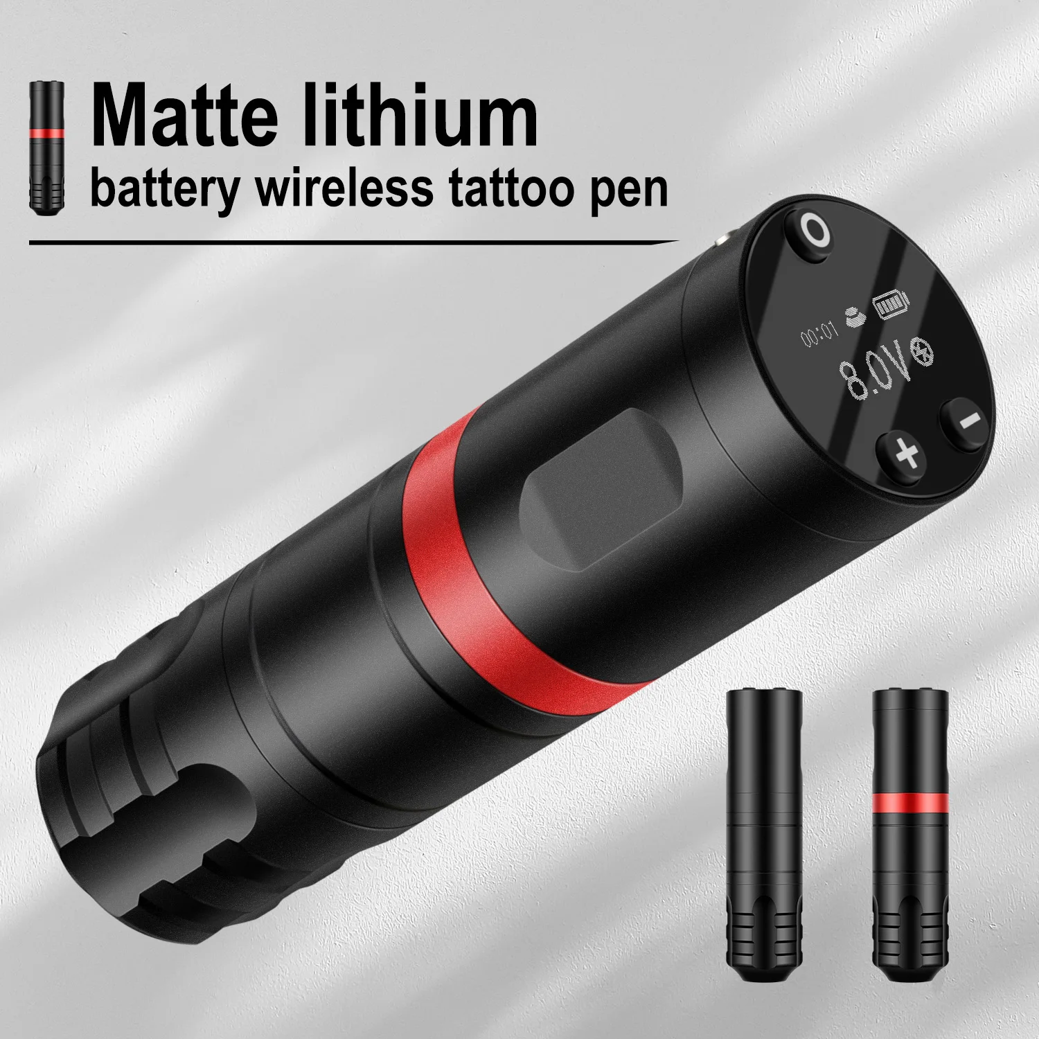 Black/Red Wireless Tattoo Machine Pen Professional  Tattoo Gun Digital Display Powerful Motor Tattoo Pen For Tattoo Artist Body