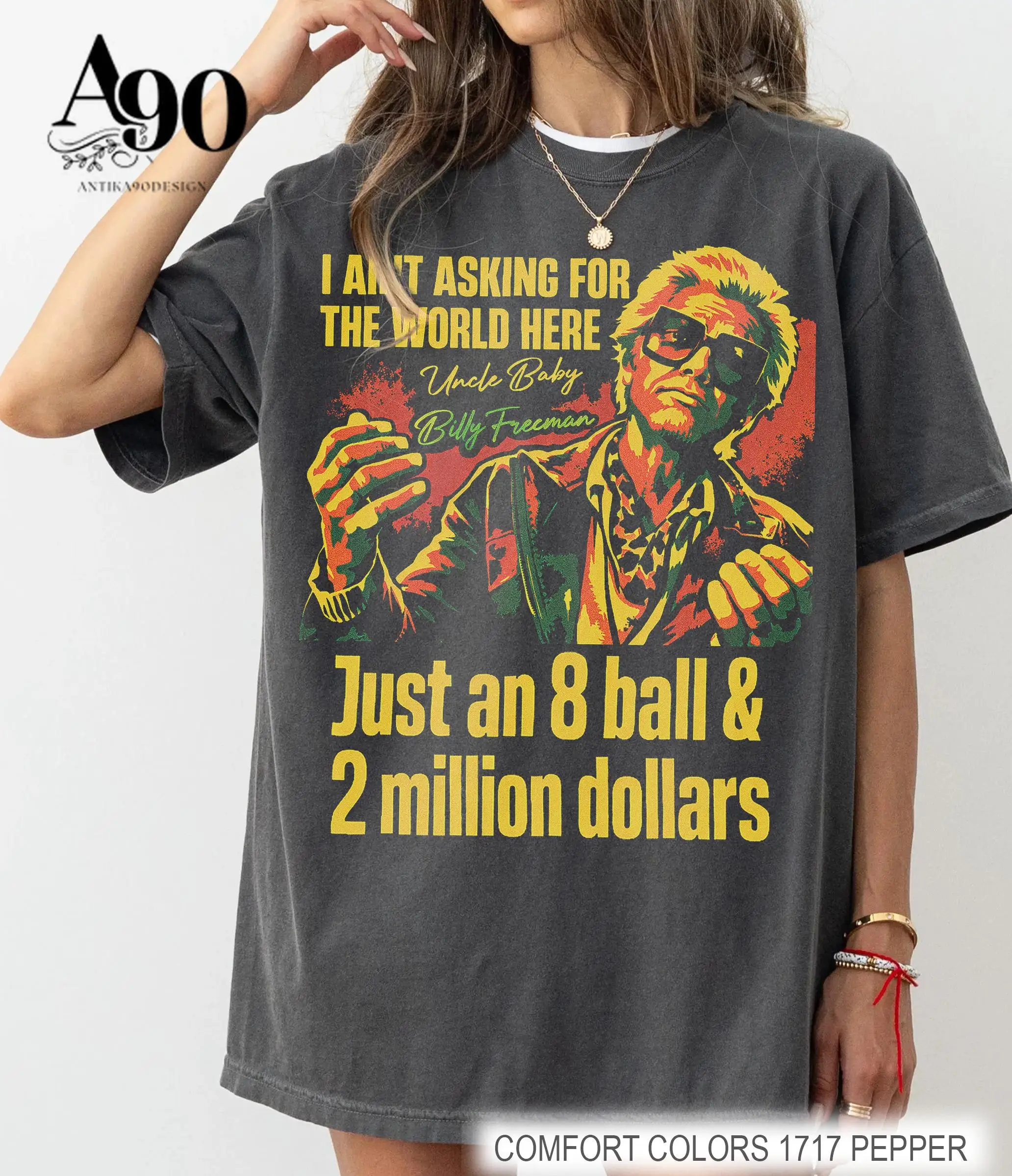 

Бэби Билли Н.о. Футболка «8 шаров» и футболка «2 миллиона долларов», футболка «Бэби Билли», футболка с забавным принтом, футболка с интересным рисунком