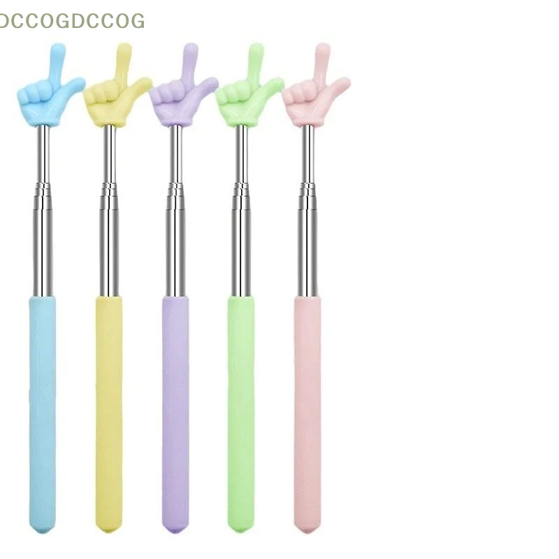 Durable Stainless Steel Teaching Pointer Telescopic Rod Finger Design Teaching Stick Classroom Finger Teachers