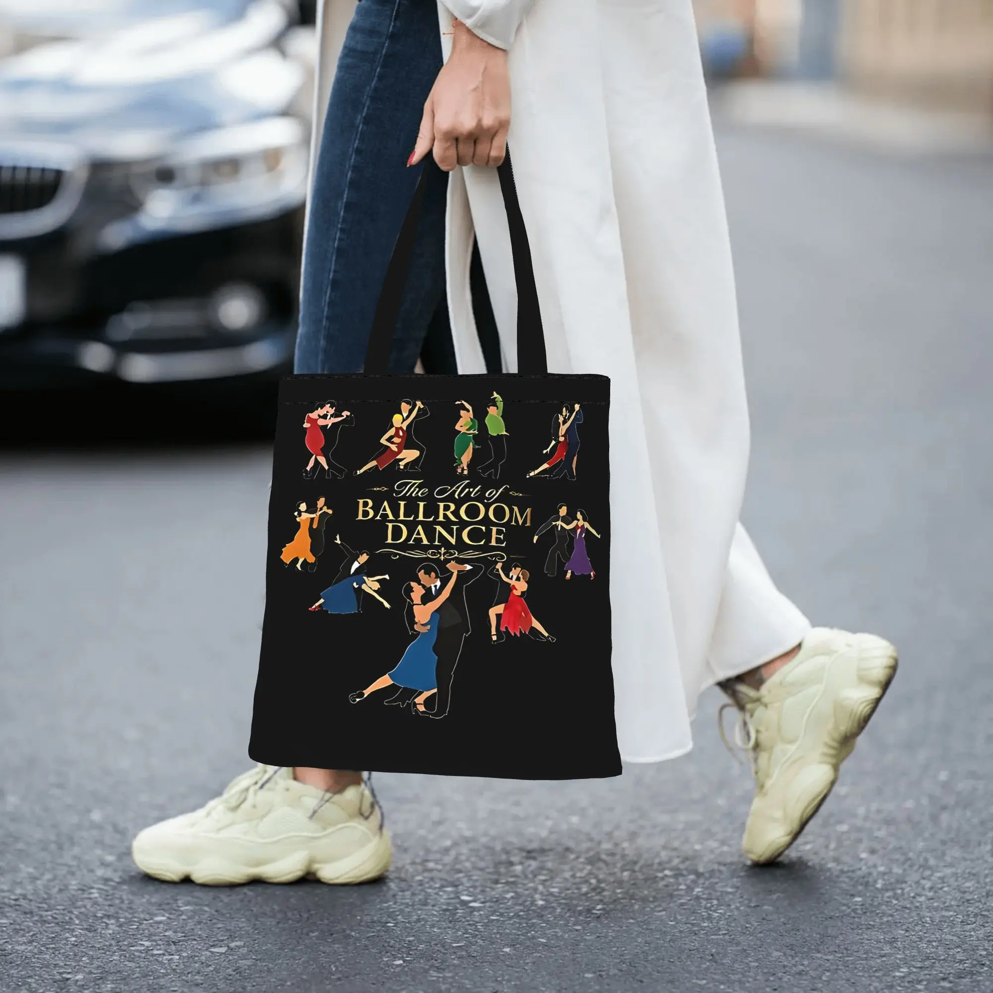 The Of Ballroom Dance canvas tote bag, urban style for daily shopping and casual outings