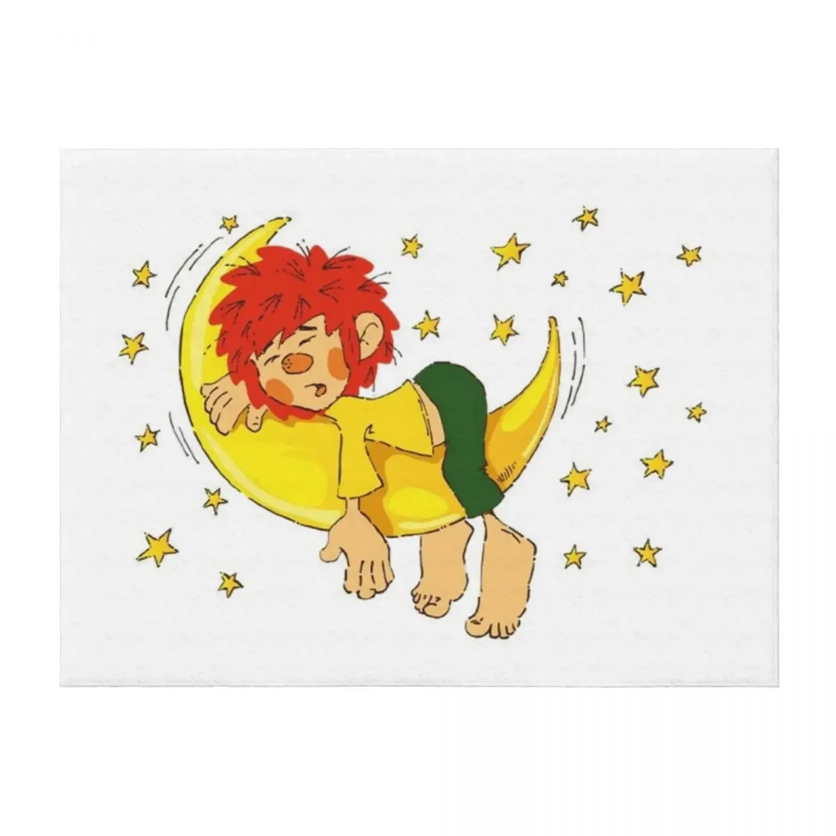 

Pumuckl und die gelben Sterne Throw Blanket Shaggy Plaid heavy to sleep Softest Blankets