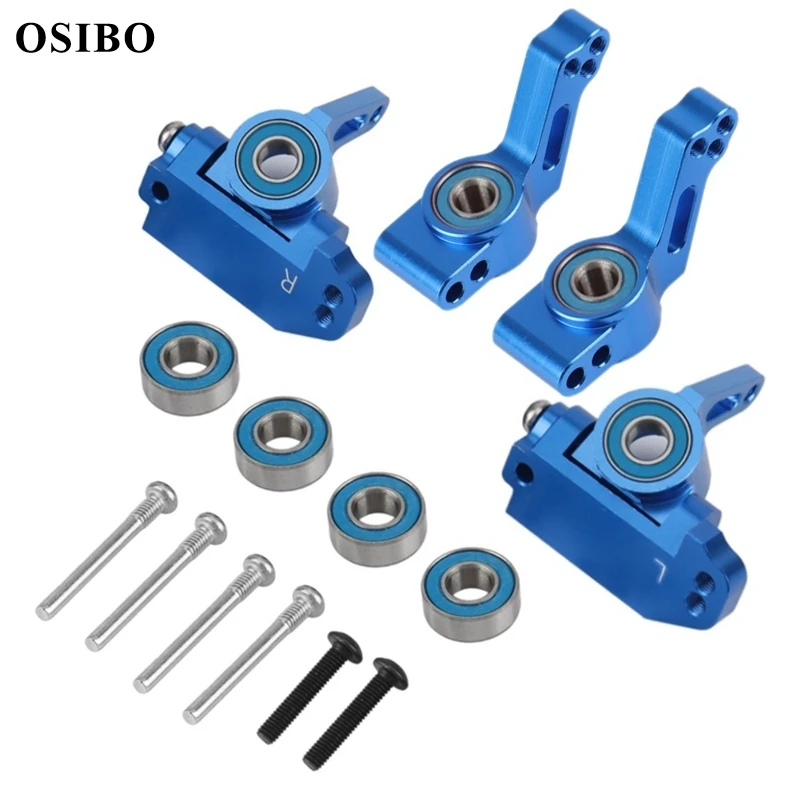 Metal Front Caster Block Steering Blocks Rear Stub Axle Carriers Kit for 1/10 Traxxas 2WD Slash Stampede Rustler Parts