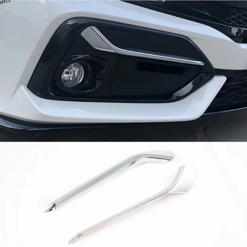 Fog Lights Lamps Eyelid Eyebrow Decoration Cover Trim Styling For Honda Civic Hatchback 2020 2021 Exterior Accessories