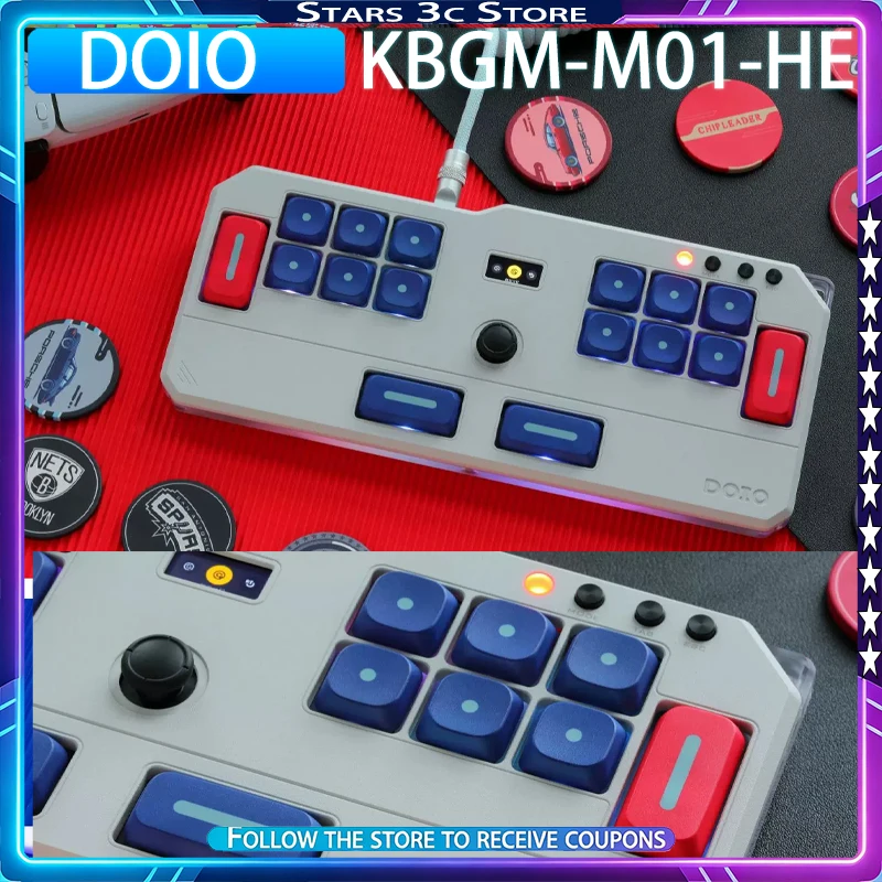 DOIO KBGM-M01-HE Mini Portable Rhythm Game Keyboard Dwarf Magnetic Axis Equipped with RT Function Aluminum Alloy Upper Shell