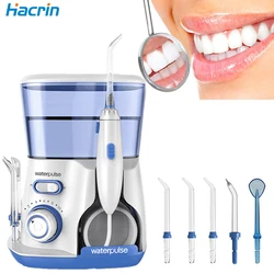 Water Flossser Dental Oral Irrigator Electric Water Teeth Cleaner High Pressure Irrigator 800ML With 5x Tips for Teeth Clean