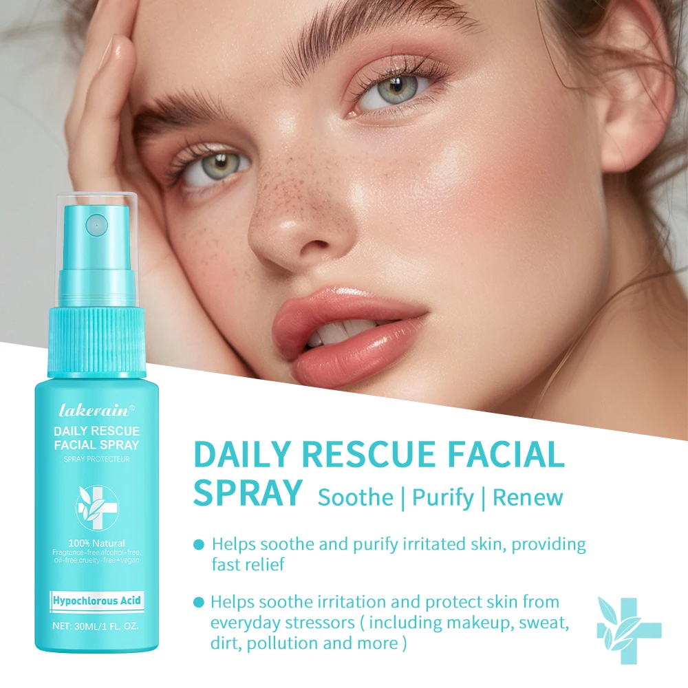 Daily Rescue Facial Spray for Sensitive Skin Hypochlorous Acid Spray Helps Reduce Redness Breakouts Soothing pH Balancing Toner