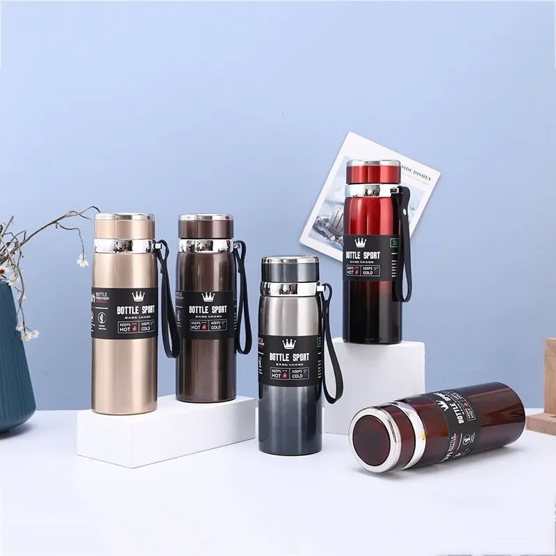 

1л 304 термос из нержавеющей стали, уличная автомобильная дорожная кружка, кружка большой емкости, спортивная бутылка, горшок с ручкой большой емкости, термос, чашка