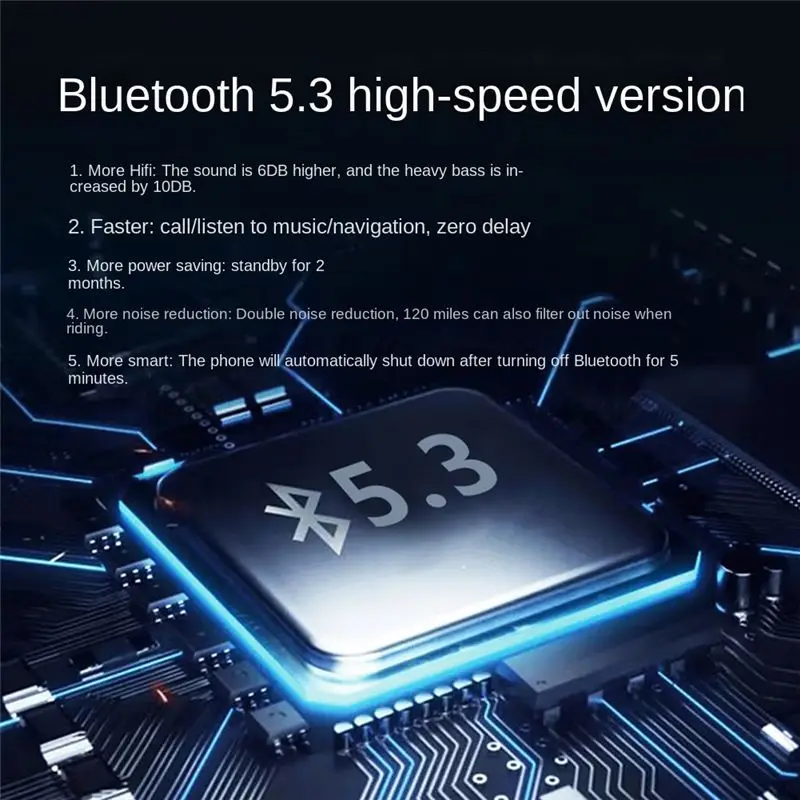 M85K Z19 Helmet Bluetooth Headset BT5.3 Motorcycle Wireless Call Headset 1100Mah Outdoor Cycling Headset with Hardwired Mic-A