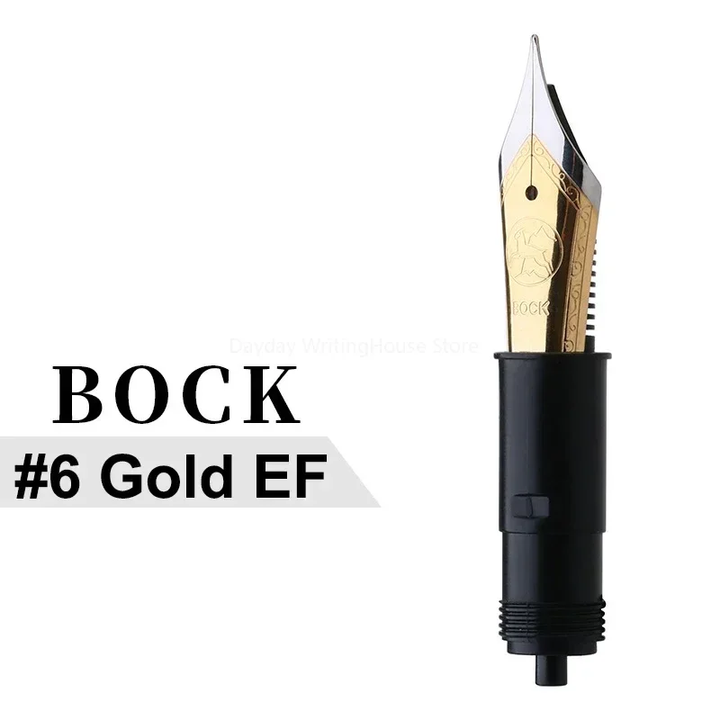 Imagem -02 - Schmidt Bock Banhado a Ouro Prata Caneta Tinteiro Nib ef 0.38 mm f 0.5 mm Nib Papelaria Escola Bussiness Material de Escritório No.5