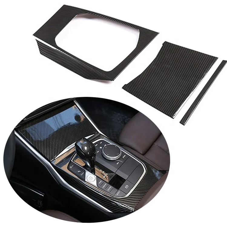 

Real Dry Carbon Fiber Interior Trims For BMW 3 Series G20 330i G22 430i 2018up Dashboard Console Cover Trims