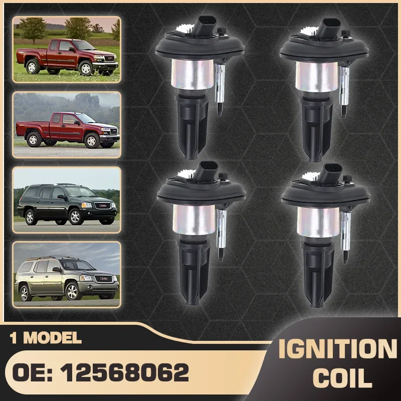 12568062 para GMC Canyon L4-2.8L GMC enviado XUV GMC enviado GMC enviado XL Hummer H3 Kit de bobina de encendido 10458425 19418994 8125680620