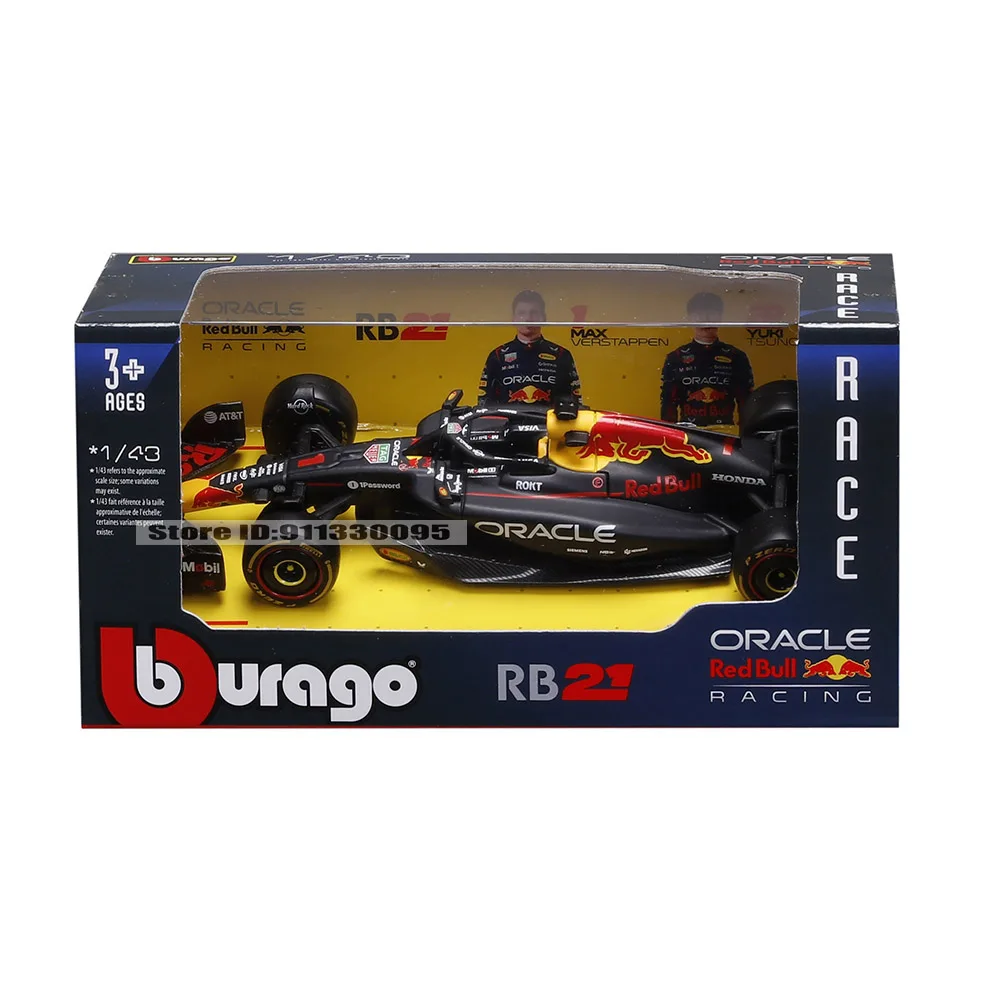บูราโก 1:43 2025 เอฟวัน รีดบูล รุ่น RB21 # เวอร์สตาพเพน # รถโมเดลอัลลอยด์ ยูกิ ซุโนดะ 22 รุ่นรถแข่ง ของขวัญวันเกิดสำหรับเด็กผู้ชาย